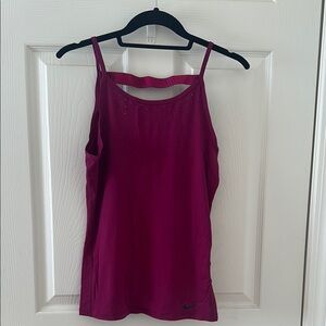 worn Nike Pink Cut Out Camisole Top